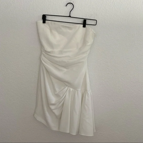 CINQ A SEPT Women's 10 White "Ella" Strapless Mini Dress - Picture 13 of 13